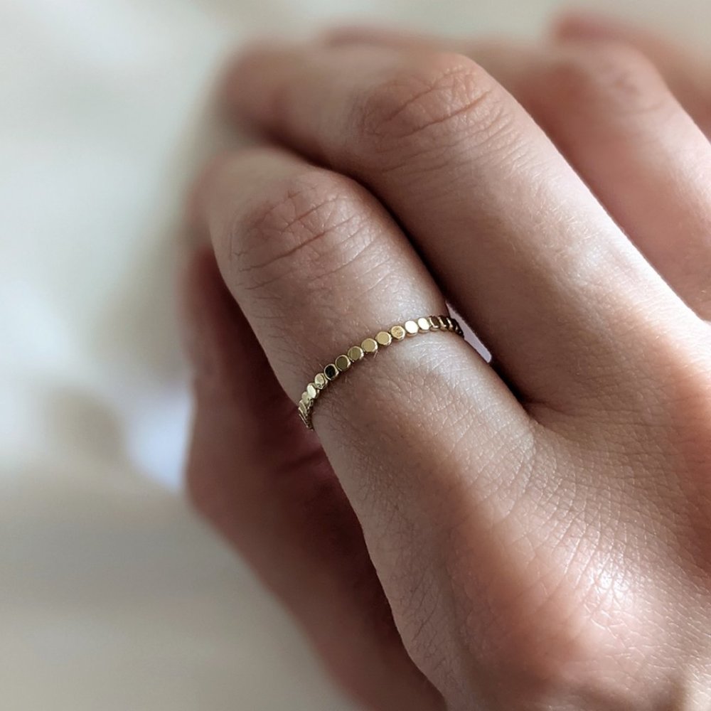 Flat Beaded Ring